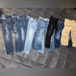 SHEIN Kids Jeans in Blue, Black, and Tan